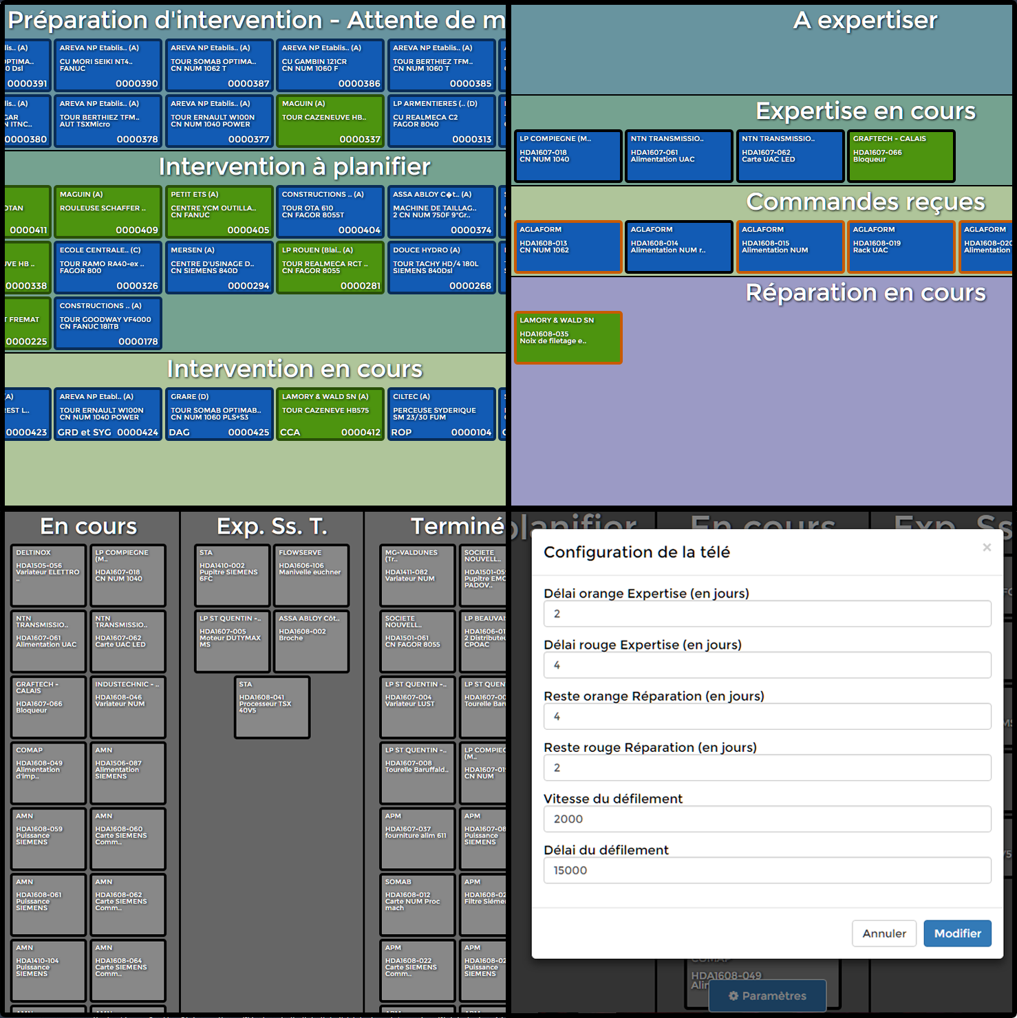 Affichage télés d'HD Automatisme