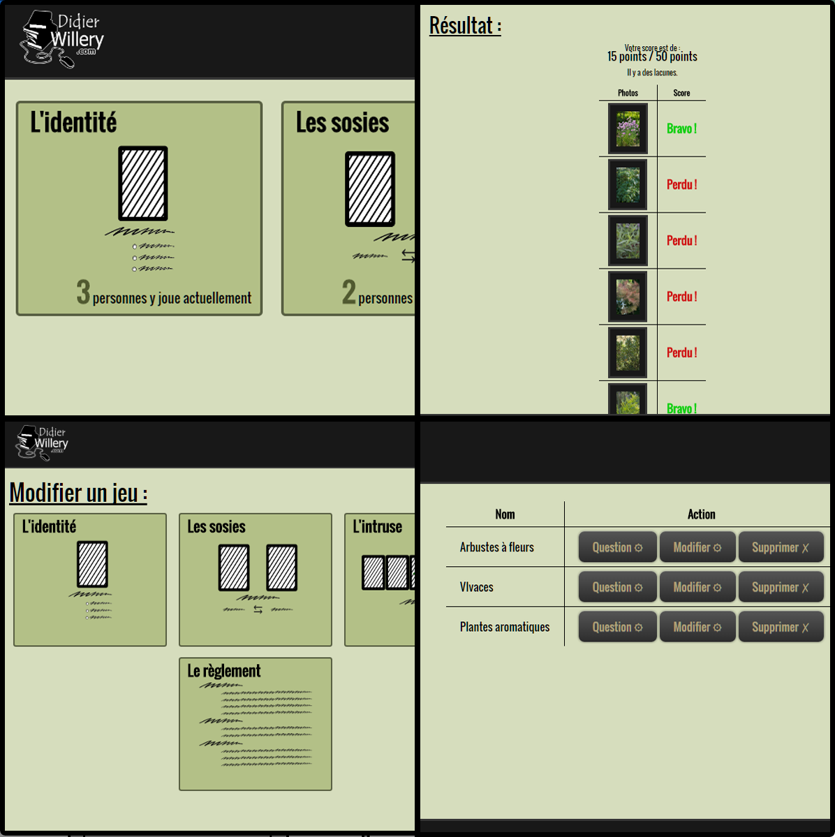 Quiz de Didier Willery